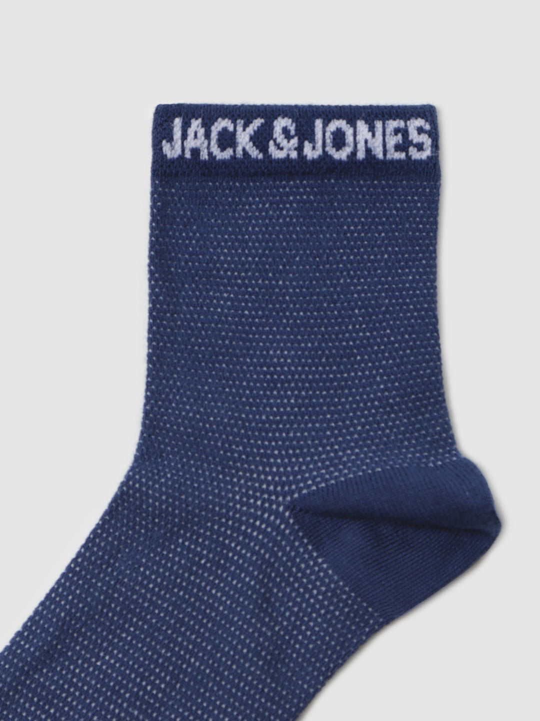 Blue Printed Mid Calf Length Pack Of Five Socks