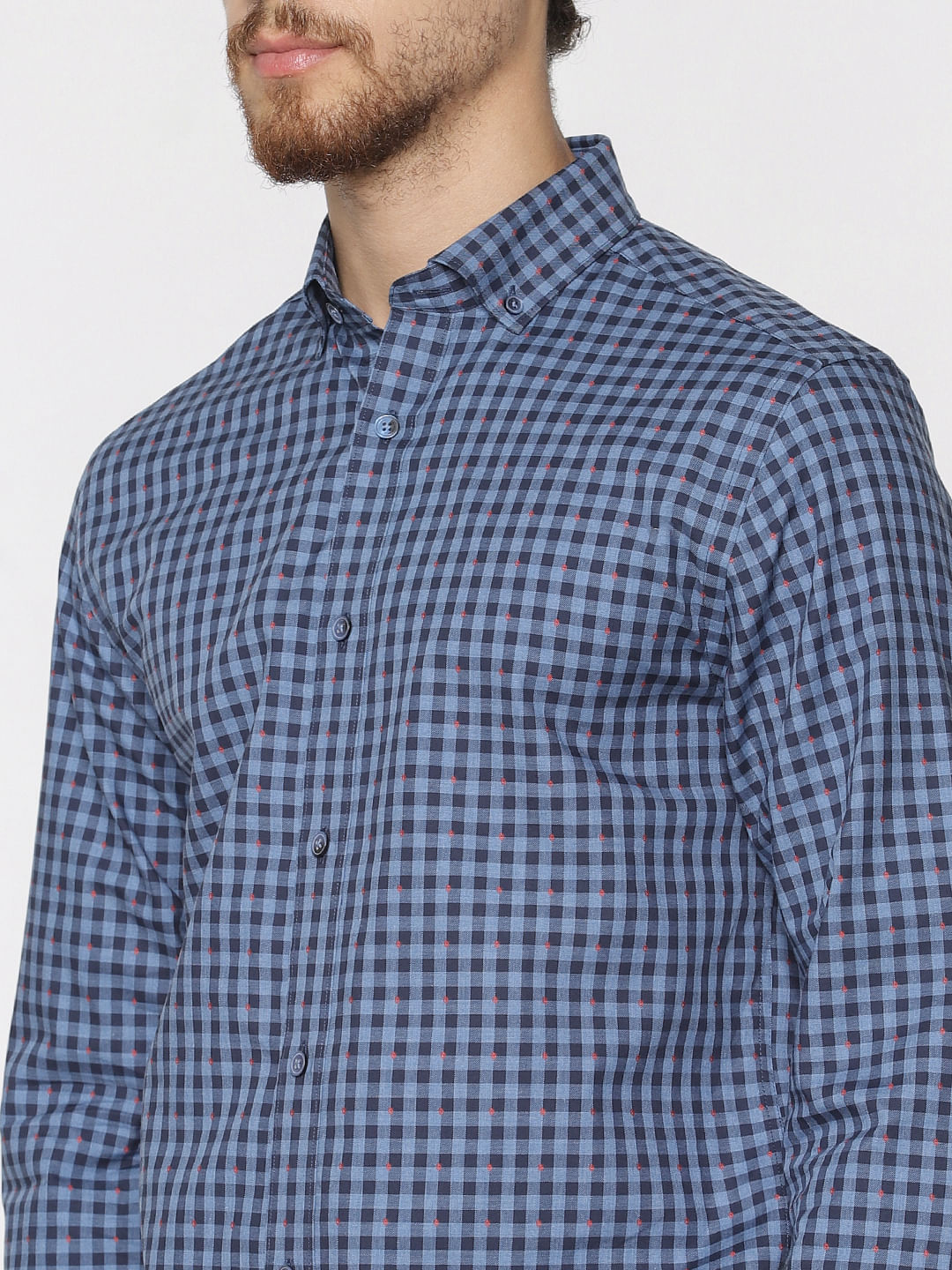 Blue Checks Full Sleeves Shirt