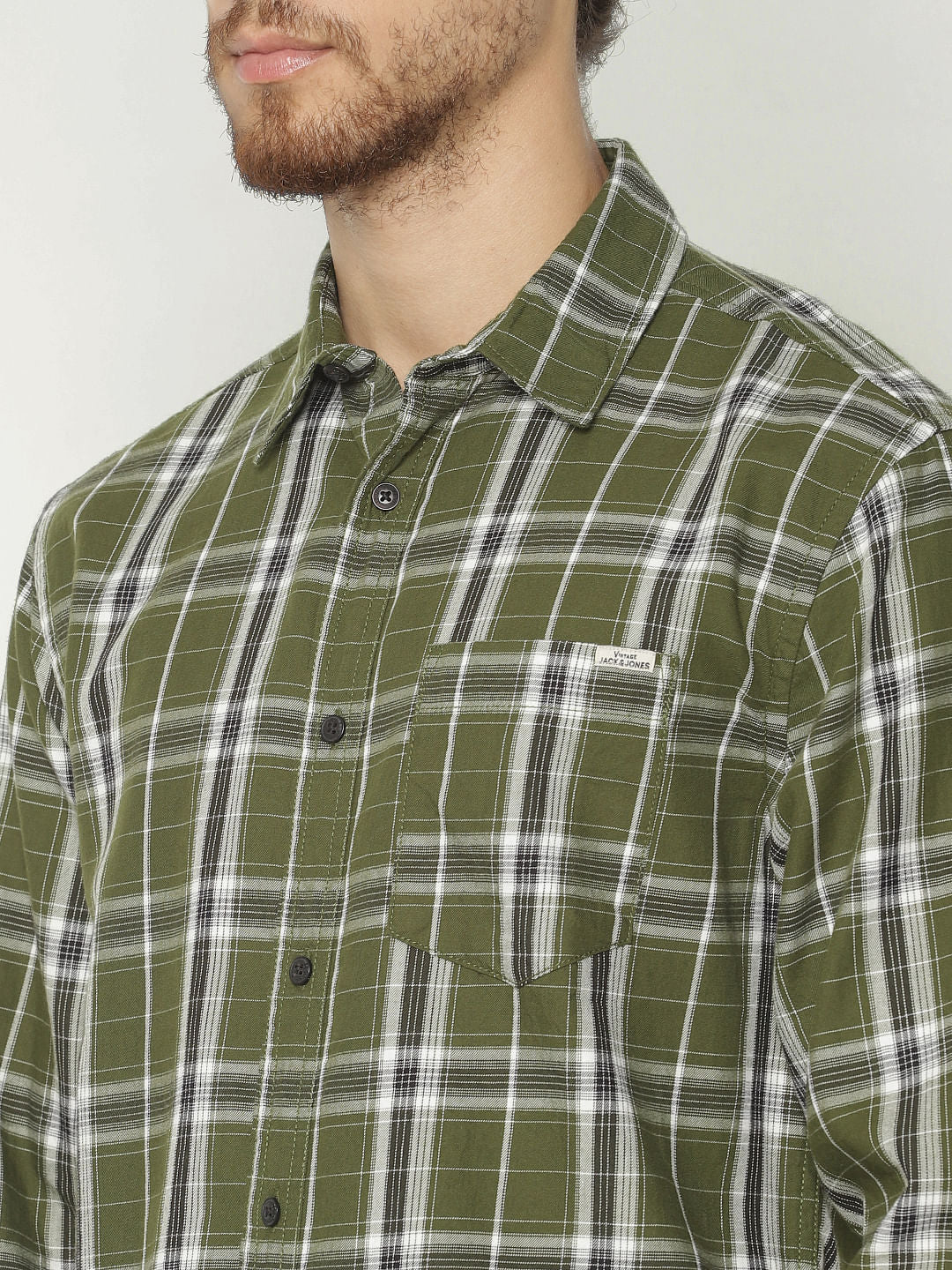 Green Check Full Sleeves Shirt