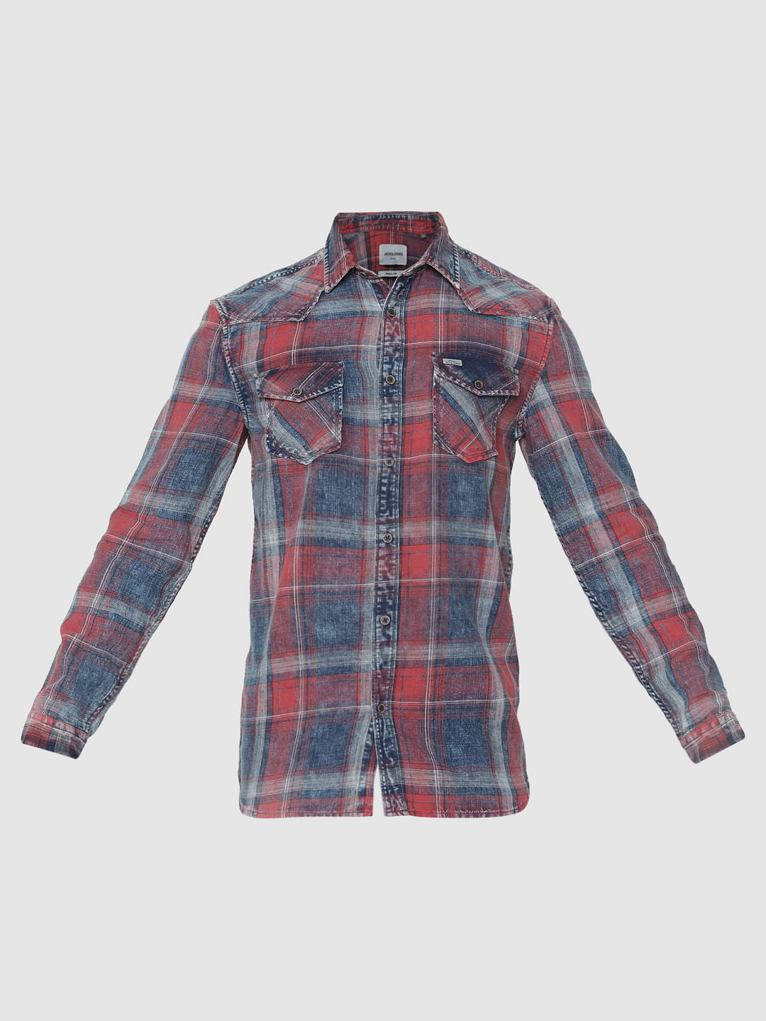Red Checks Full Sleeves Shirt