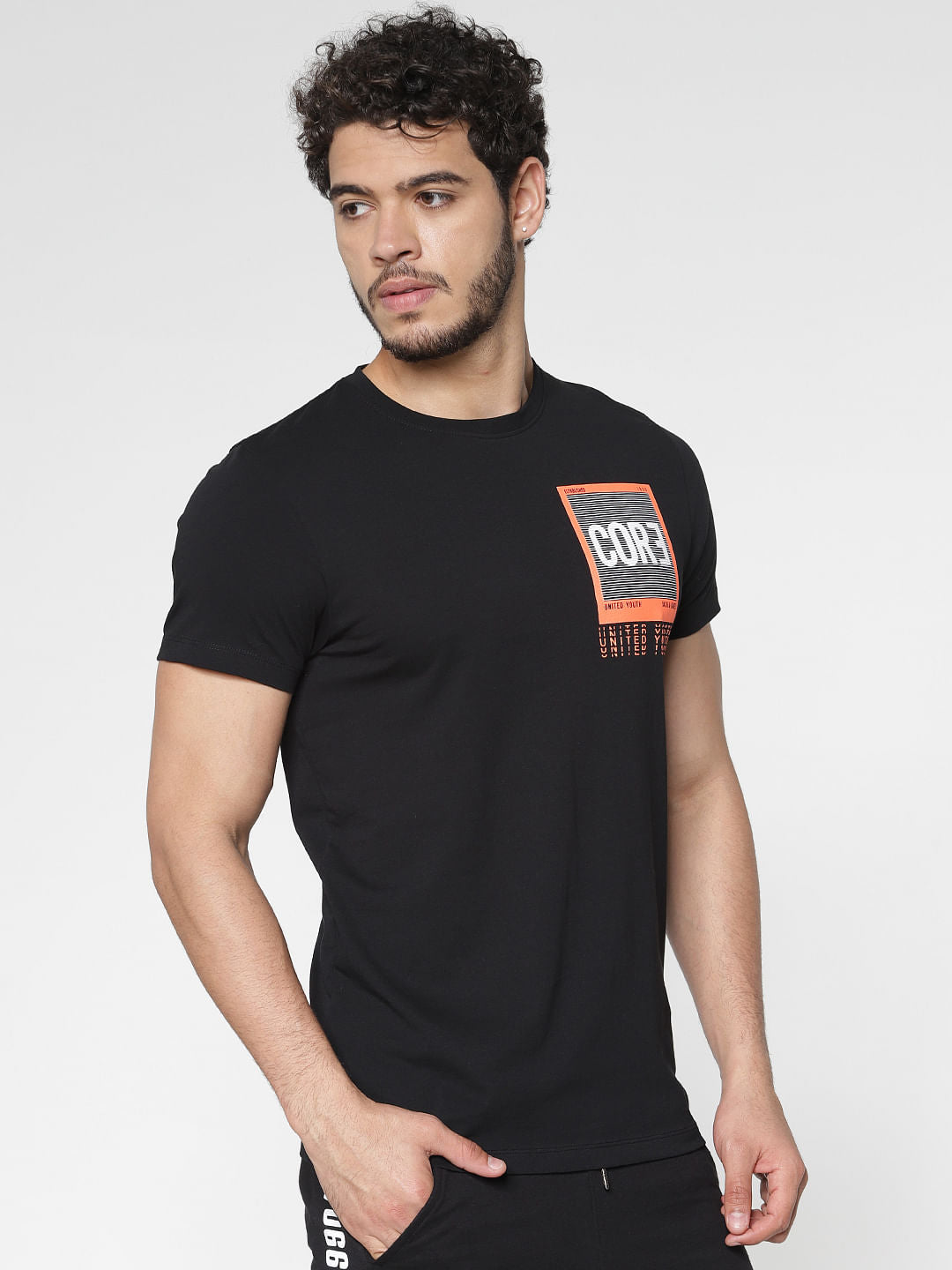 Black Slim Fit Crew Neck T-Shirt