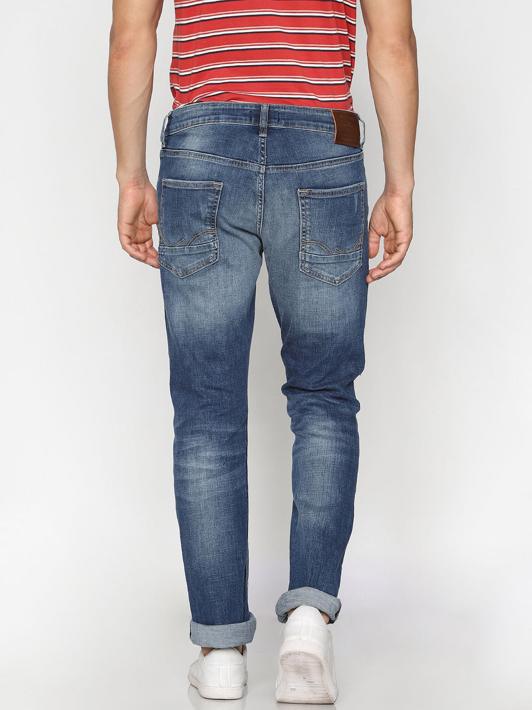 Blue Low Rise Clark Regualr Fit Jeans