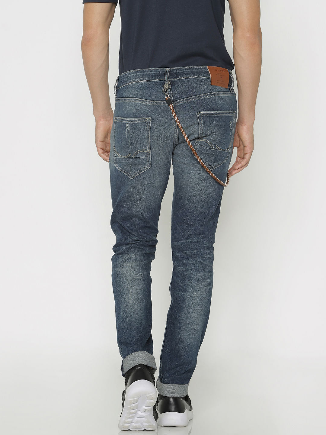 Blue Ripped Glenn Slim Fit Jeans