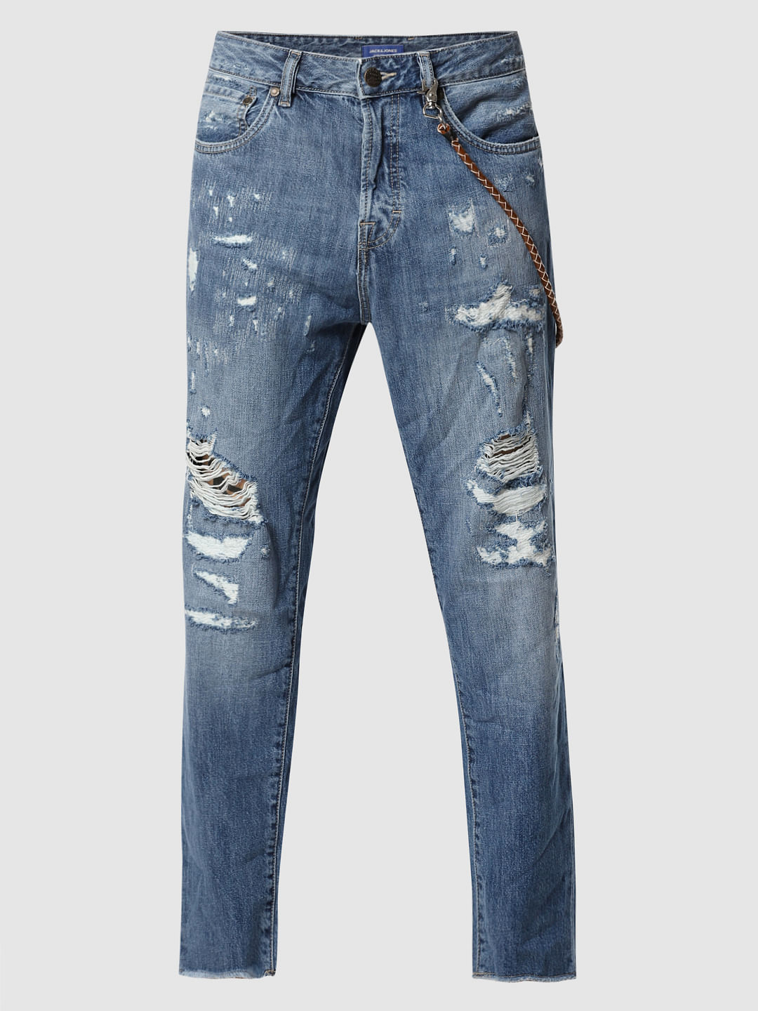 Blue Ripped Fred Anti Fit Jeans