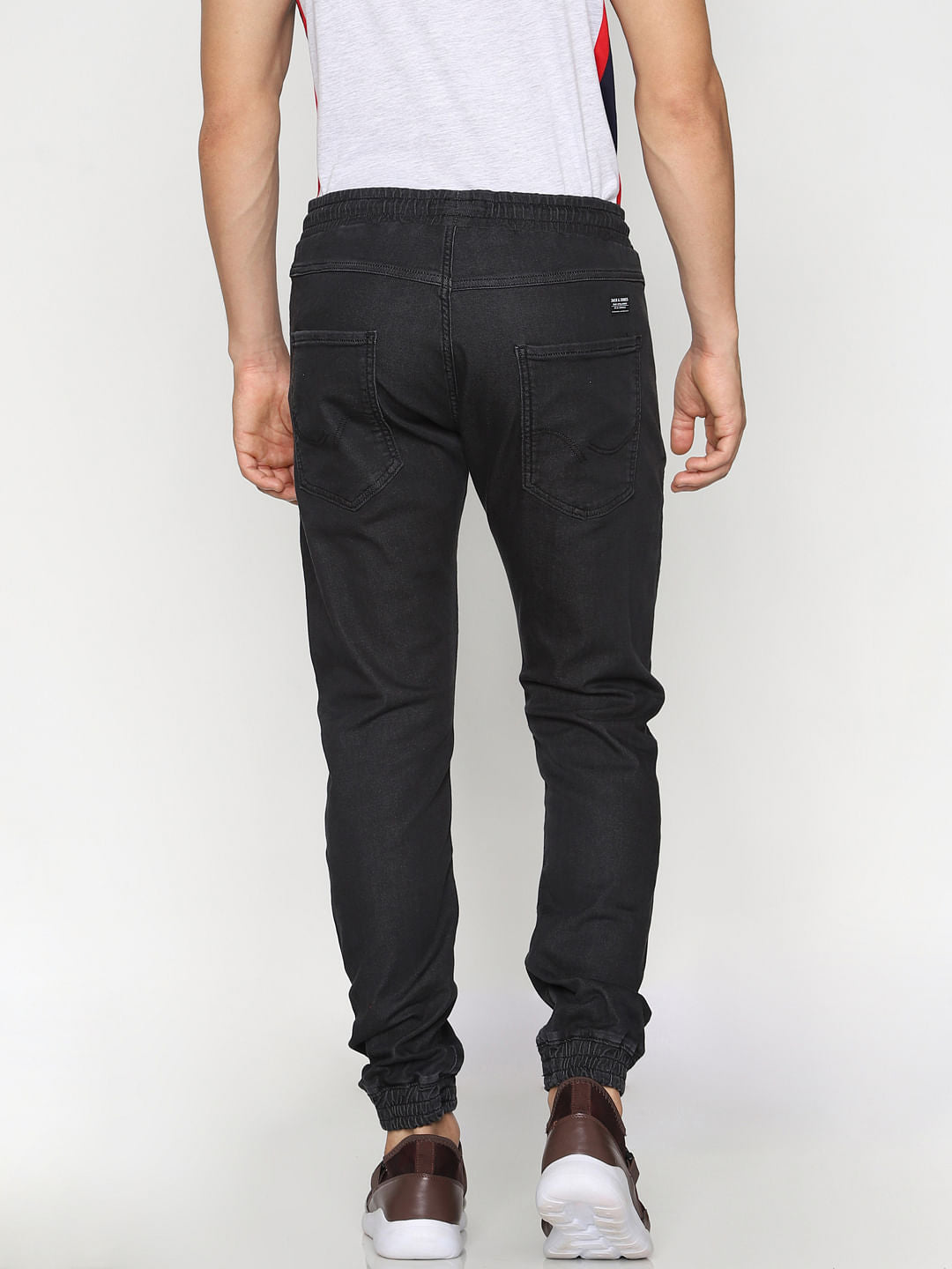 Black Drawstring Erik Anti Fit Jeans