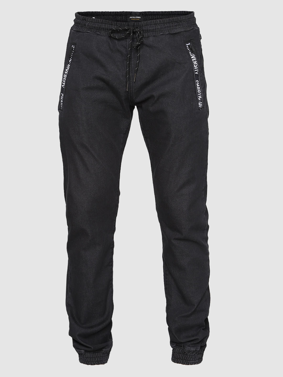 Black Drawstring Erik Anti Fit Jeans
