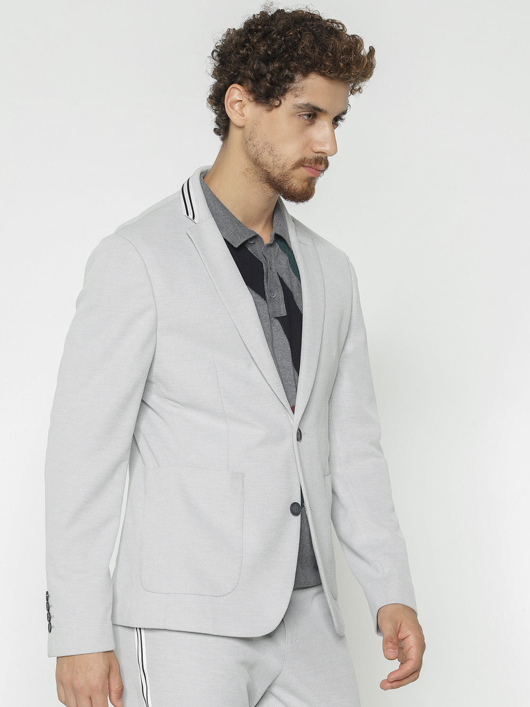 Grey Slim Fit Blazer