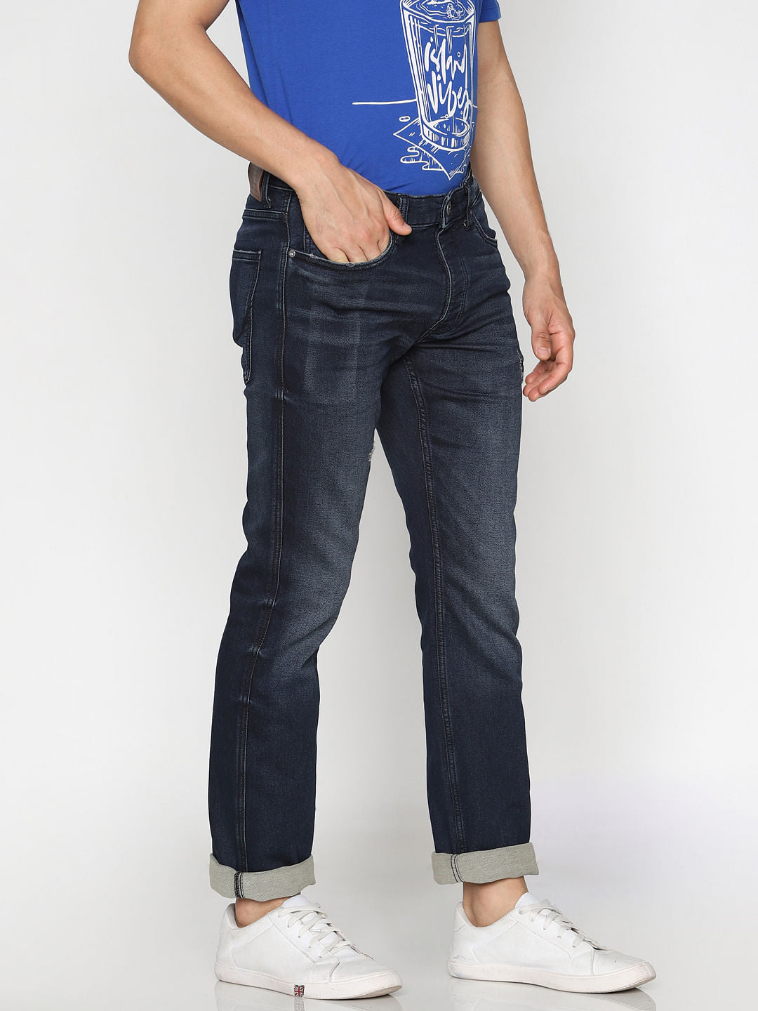 Dark Blue Clark Regular Fit Jeans