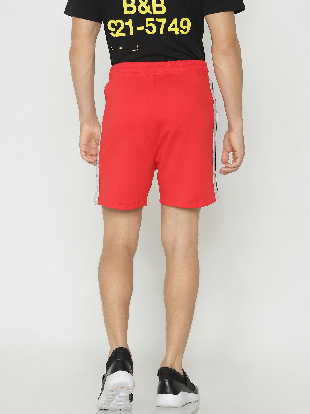 Red Tape Detail Sweatshorts