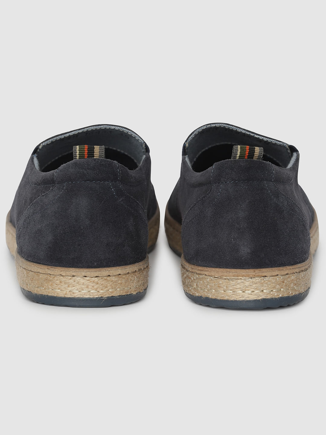 Blue Leather Espadrilles