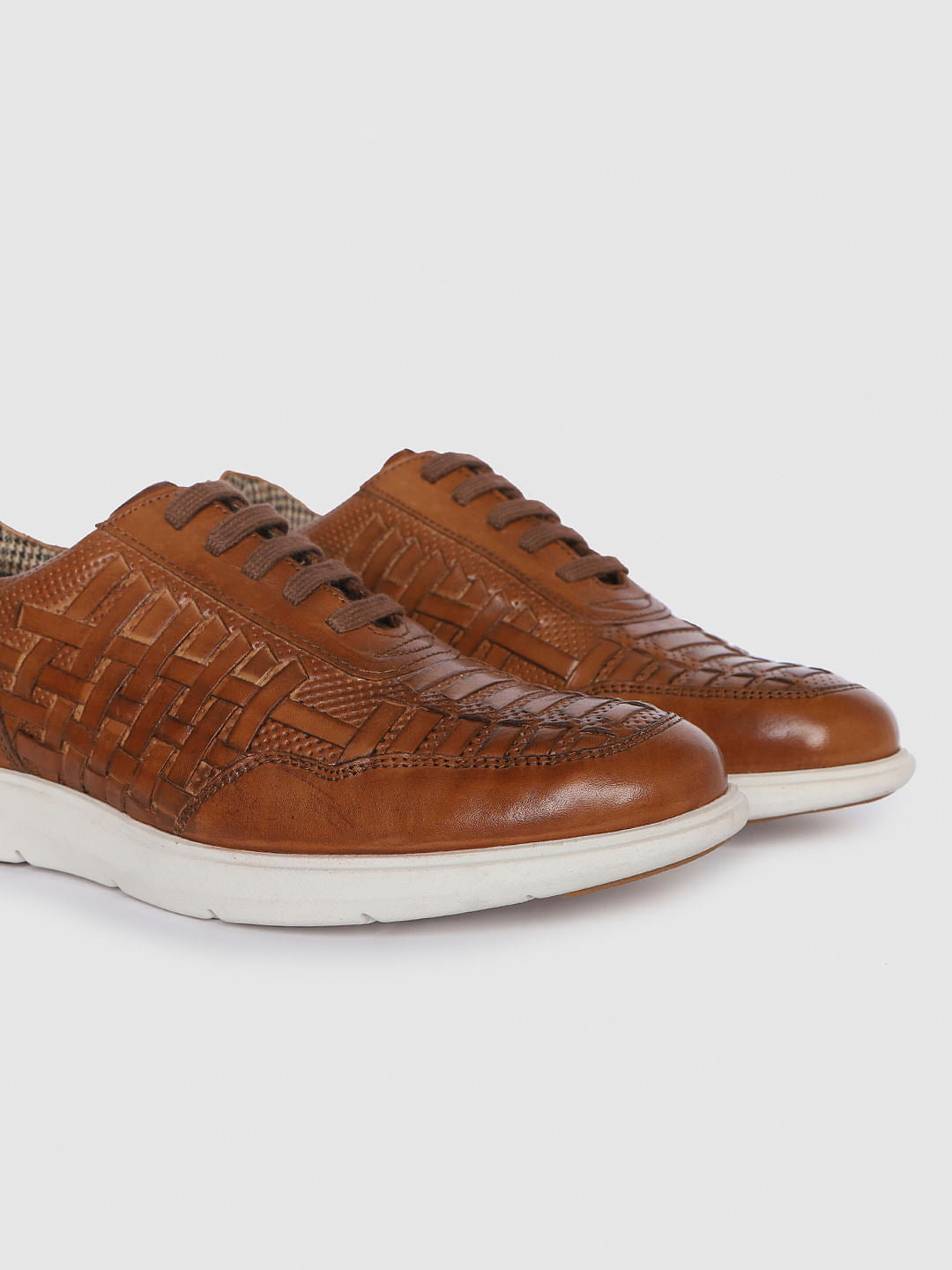 Brown Leather Sneakers