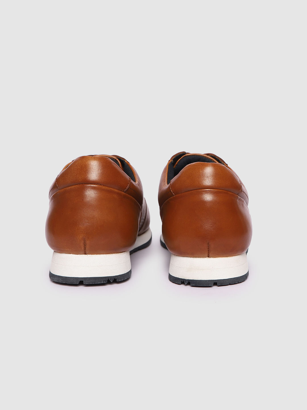 Dark Brown Perforated Sneakers