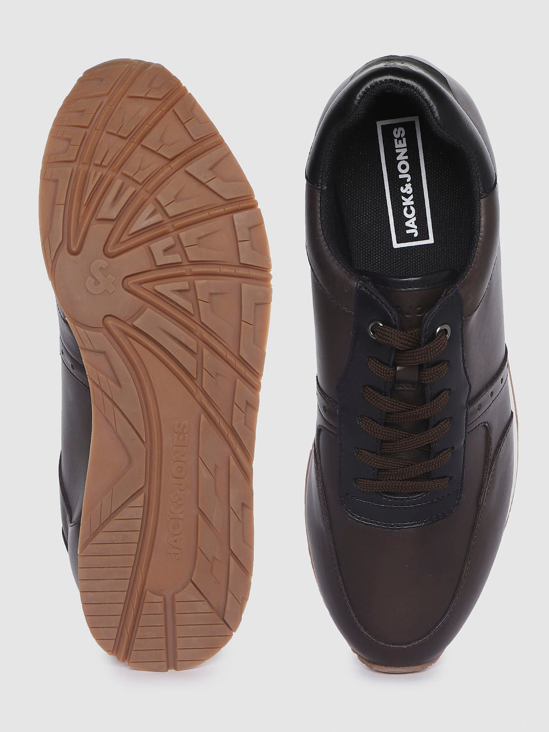 Dark Brown Leather Sneakers