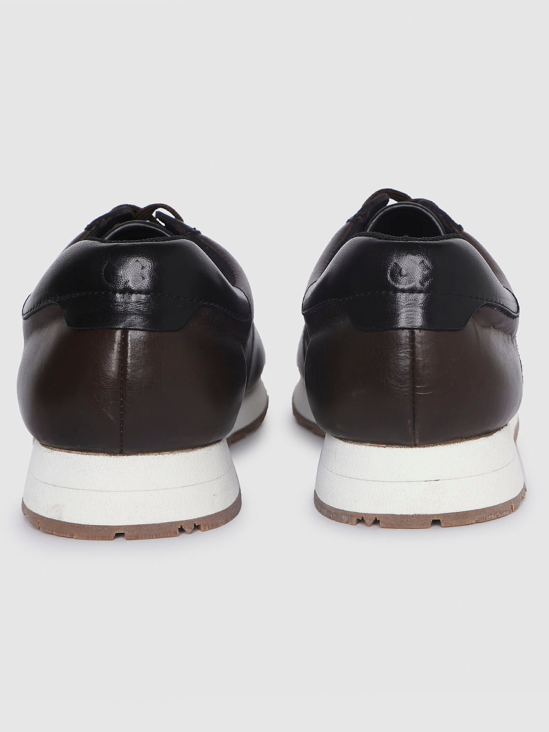 Dark Brown Leather Sneakers