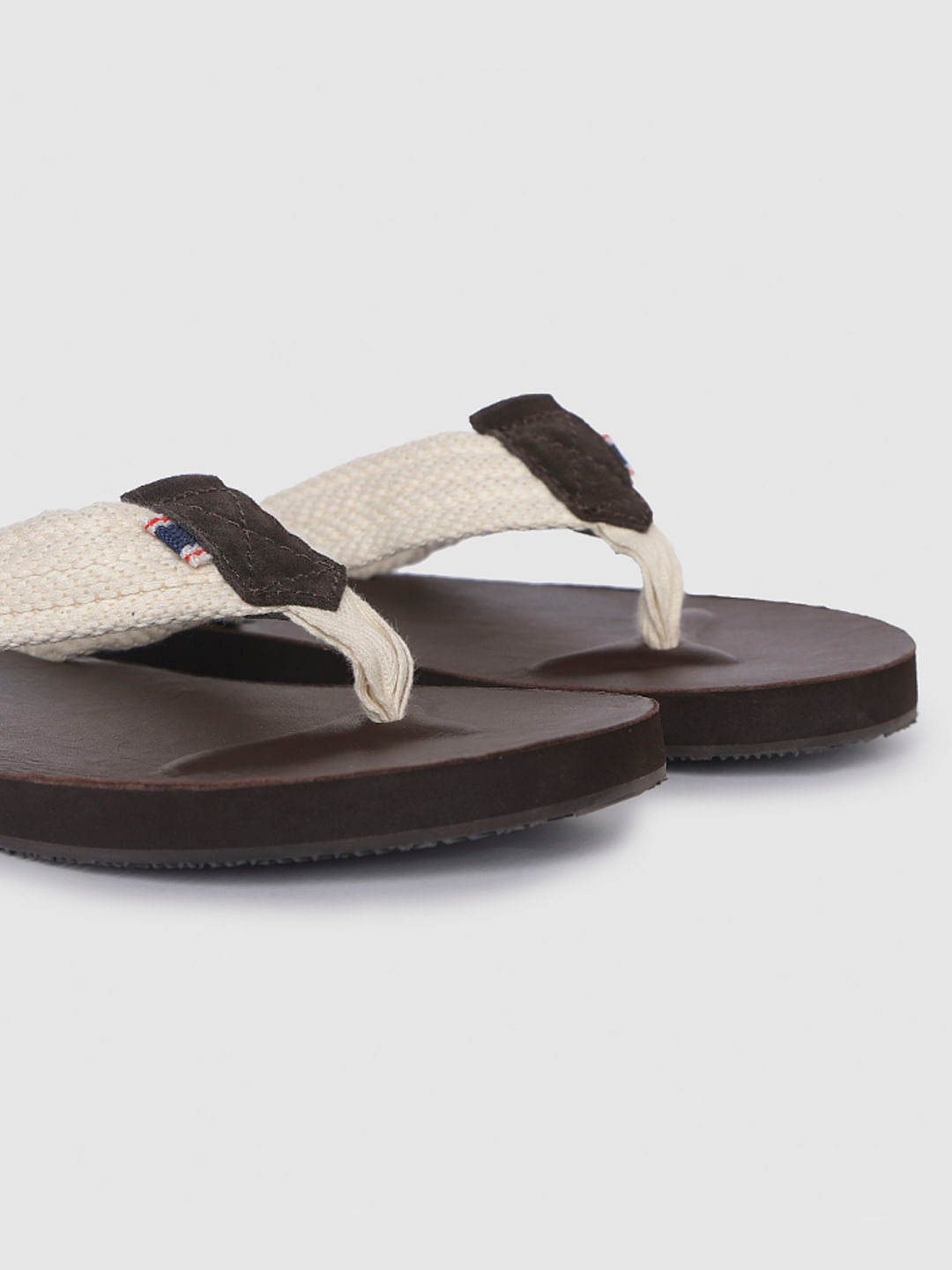 Dark Brown Leather Flip Flops