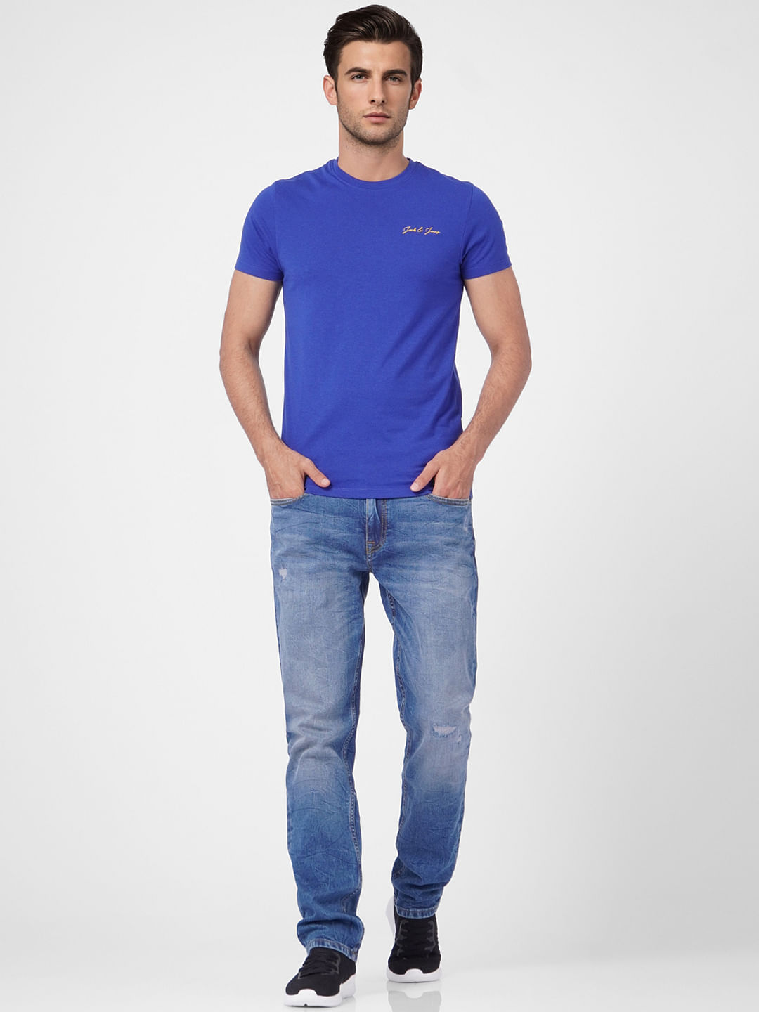 Dark Blue Crew Neck T-shirt