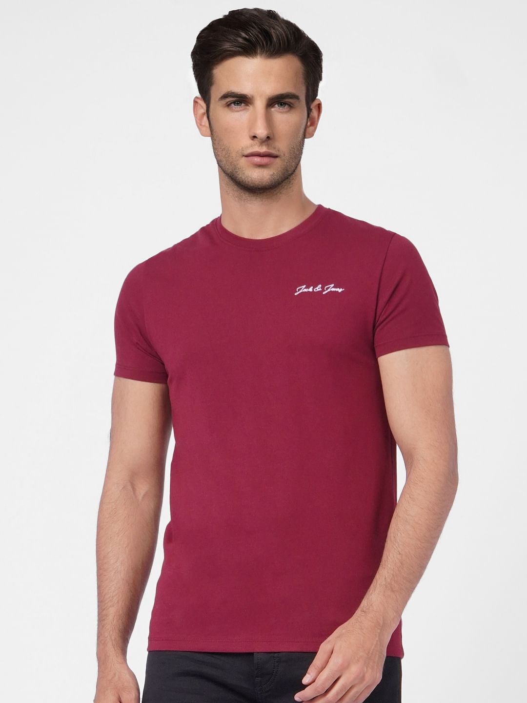 Maroon Crew Neck T-shirt