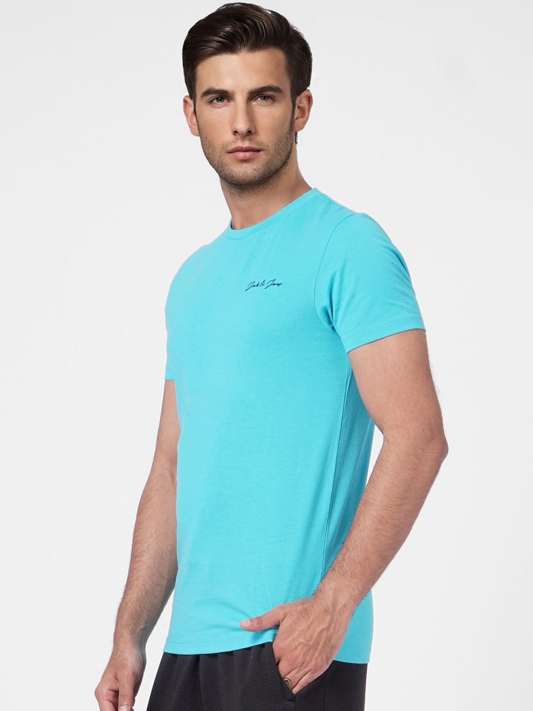Blue Crew Neck T-shirt