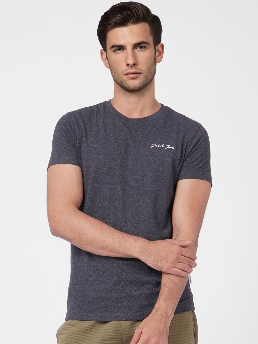 Dark Grey Crew Neck T-shirt