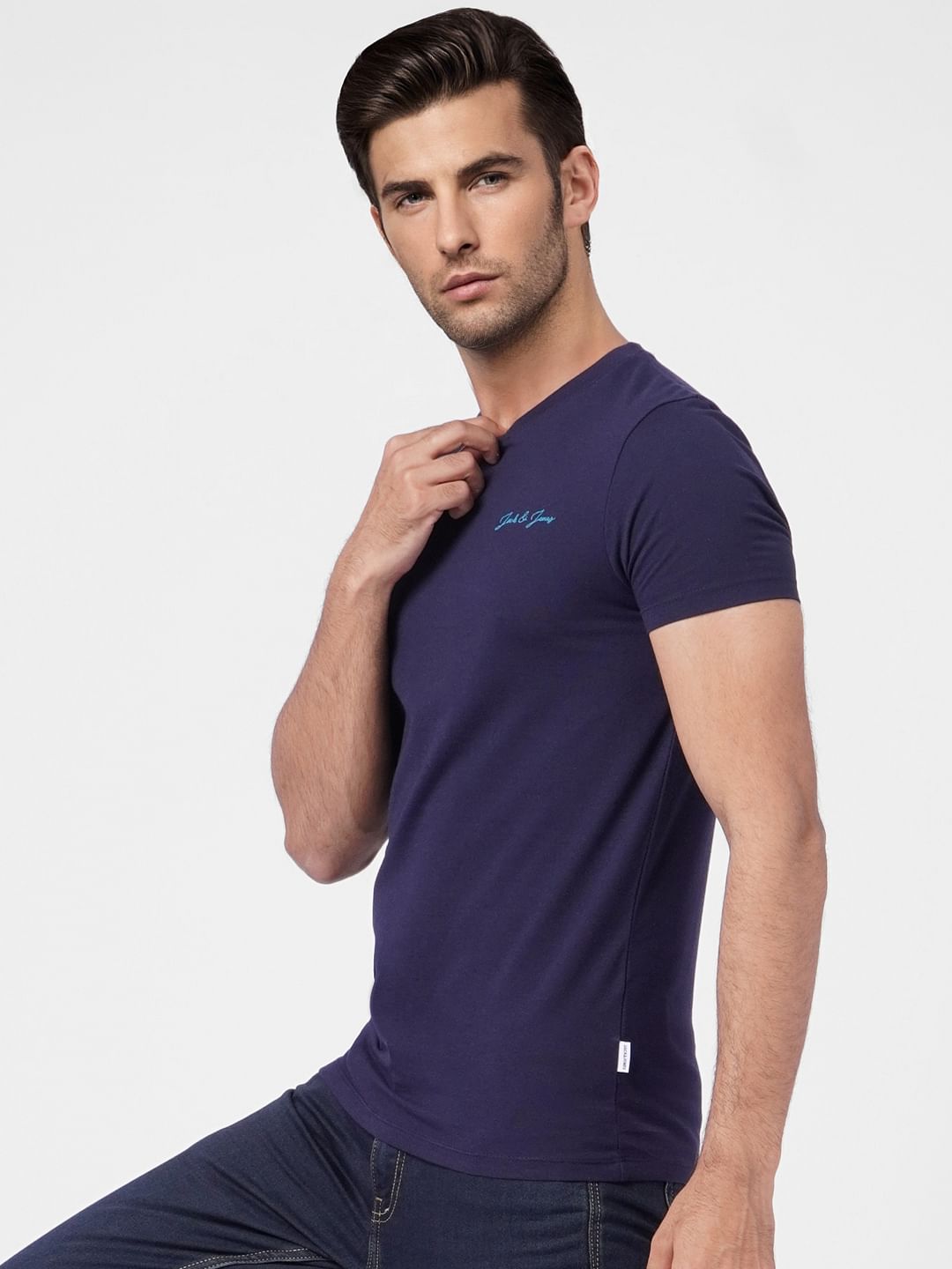 Navy Blue Crew Neck T-shirt