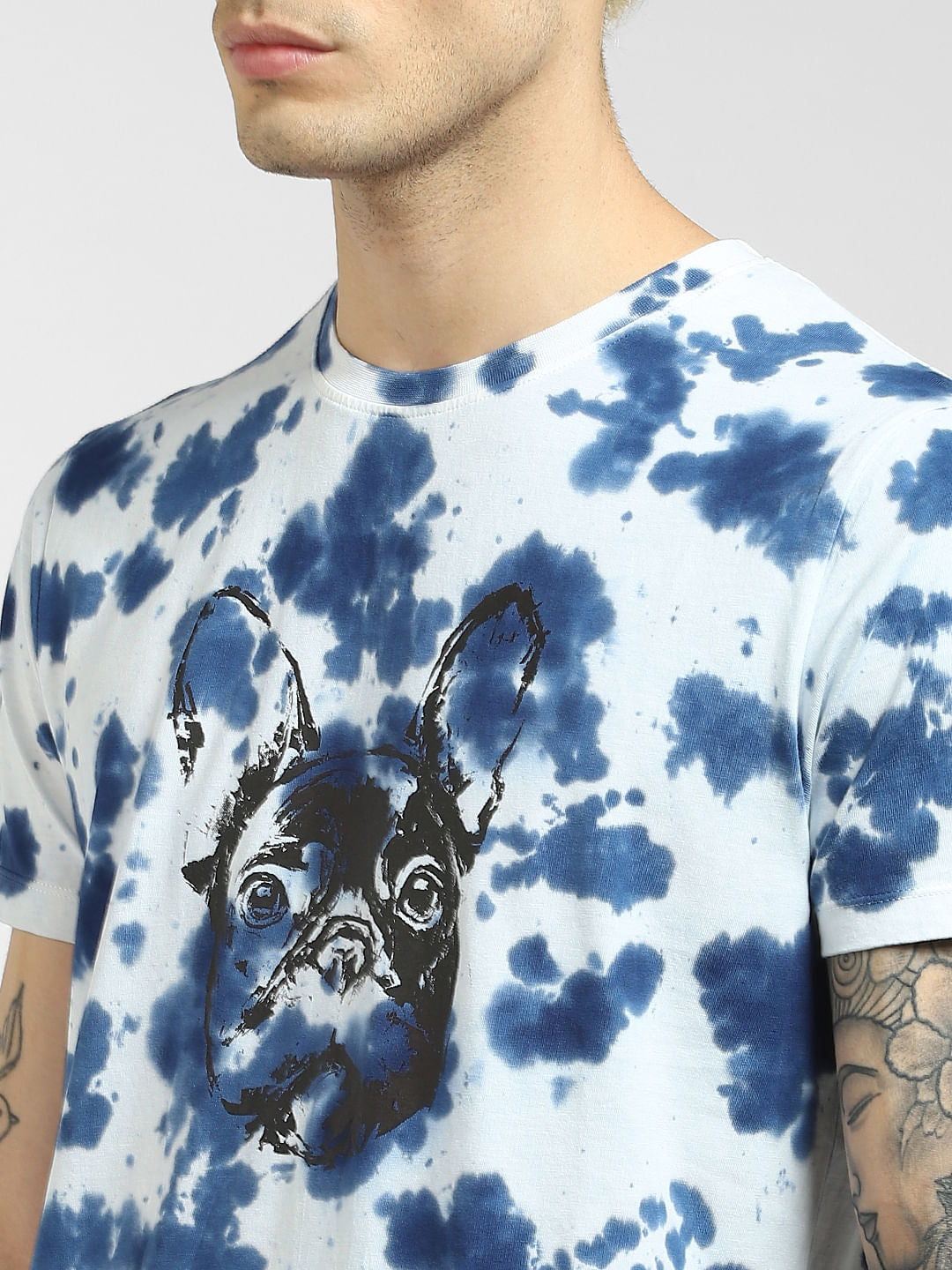 White Tie Dye Crew Neck T-shirt