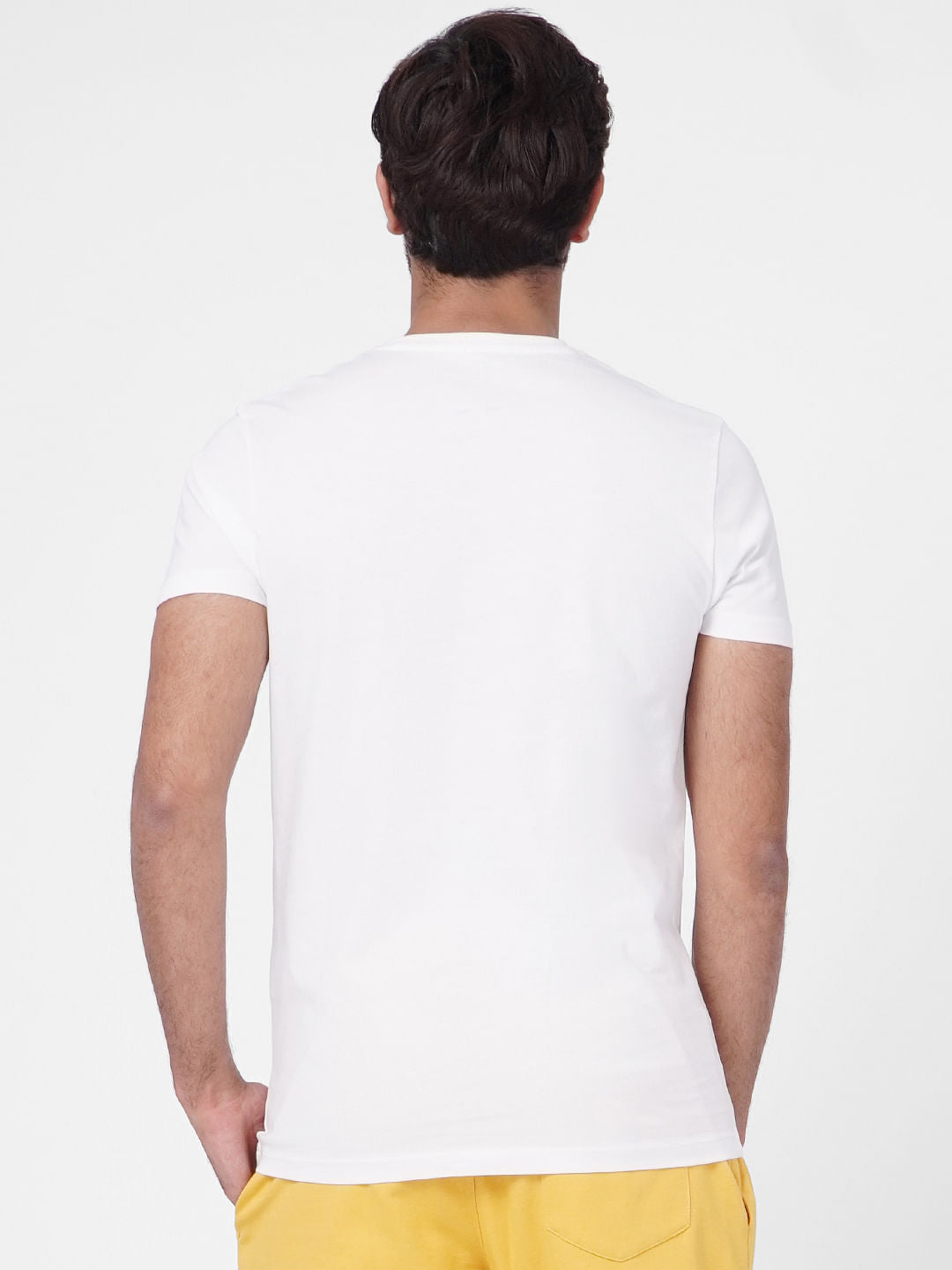 White Printed Crew Neck T-shirt