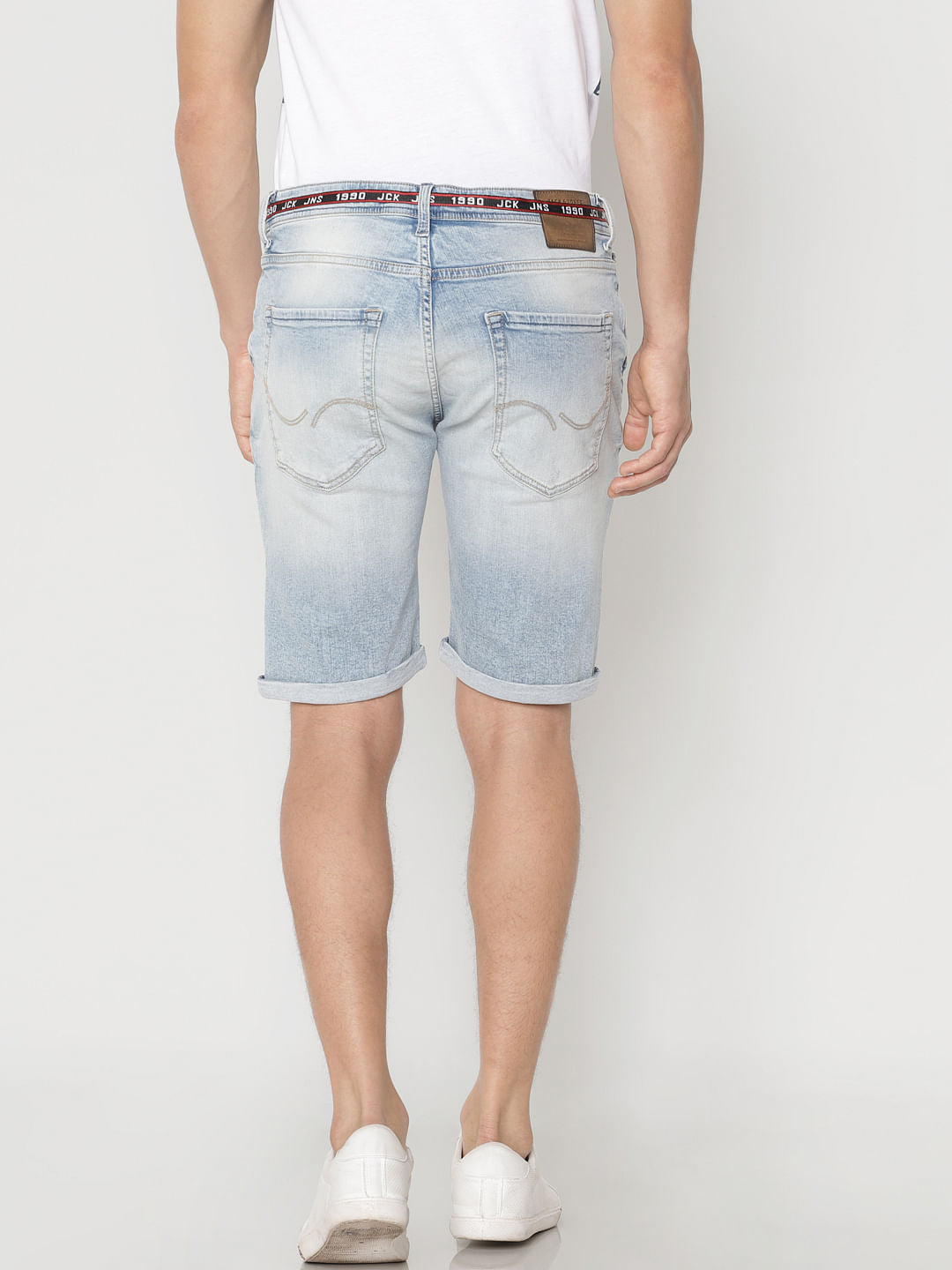 Blue Distressed Denim Shorts