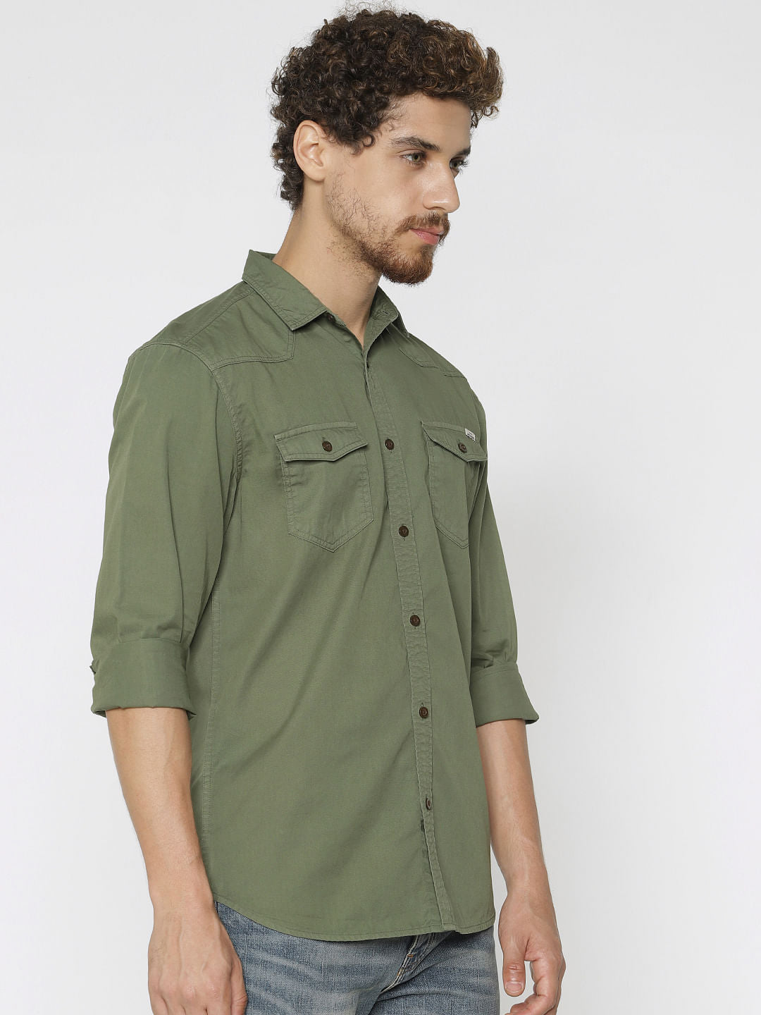 Green Full Sleeves Shirt