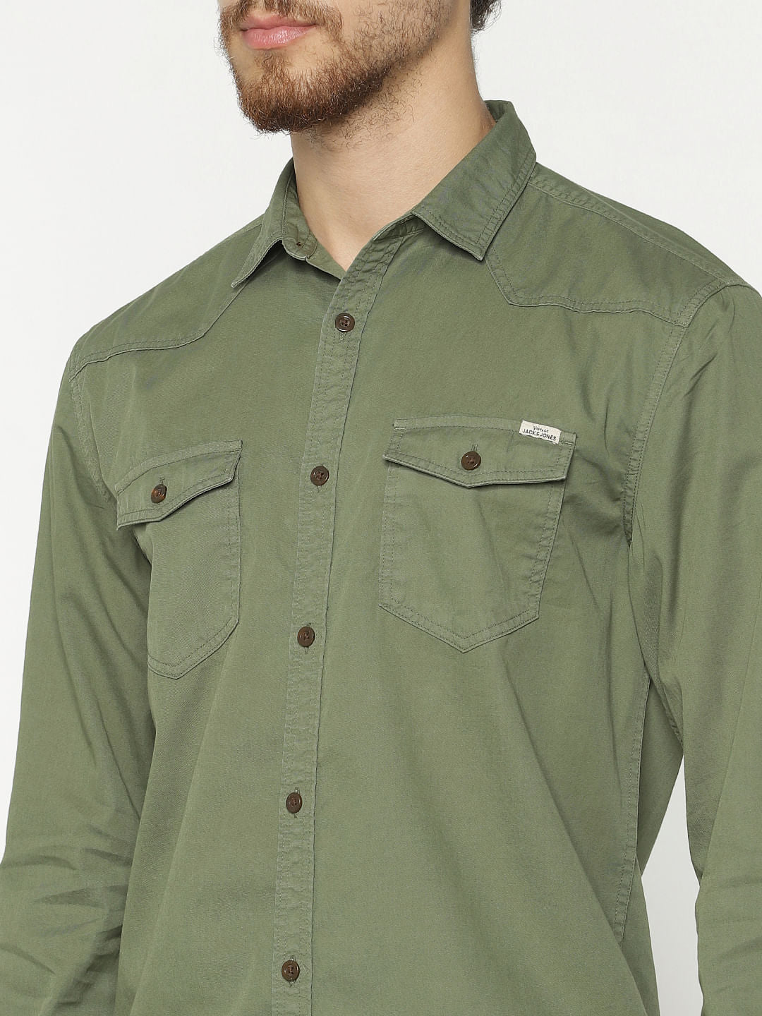 Green Full Sleeves Shirt