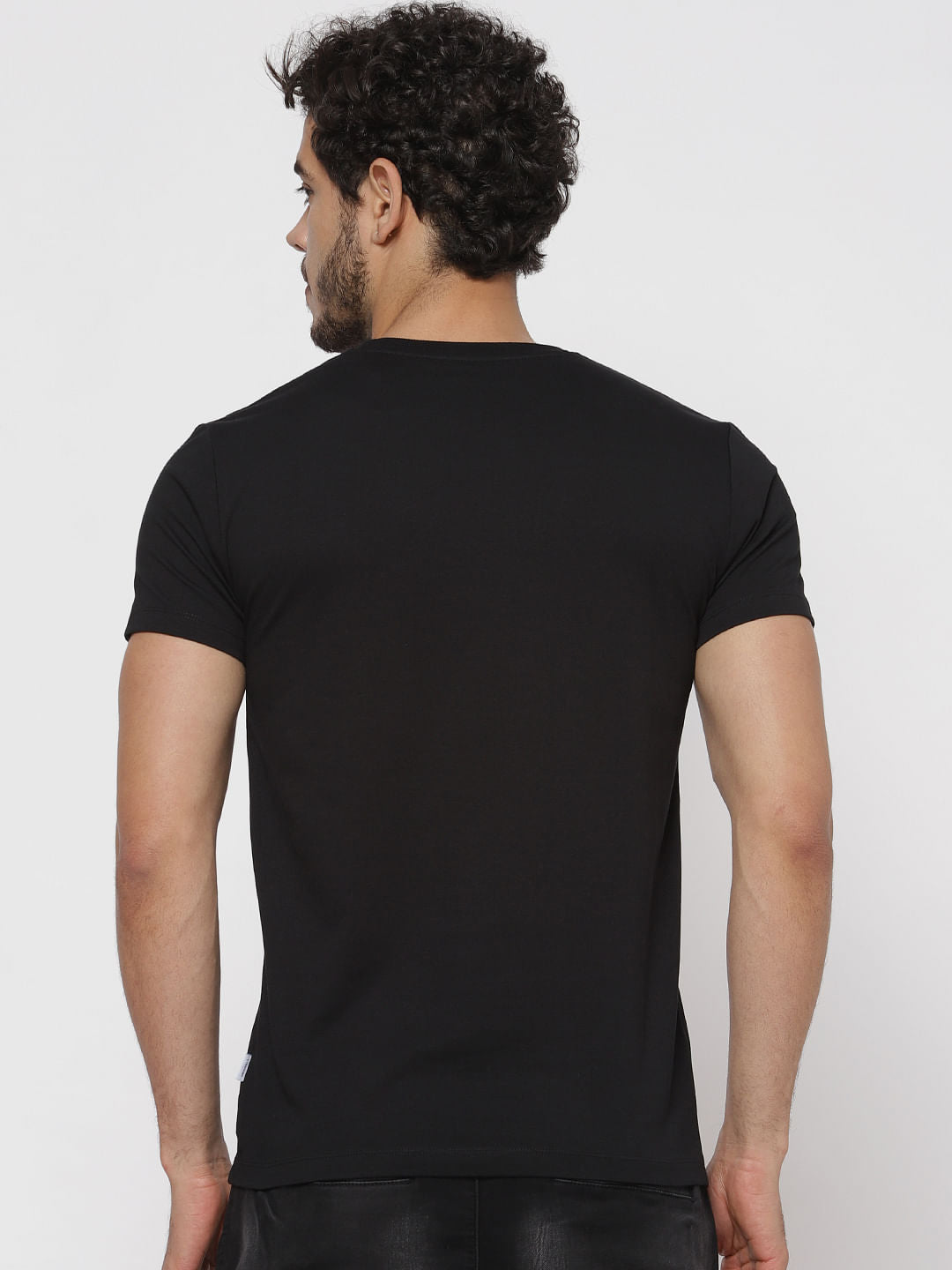 Black Camo Print T-Shirt