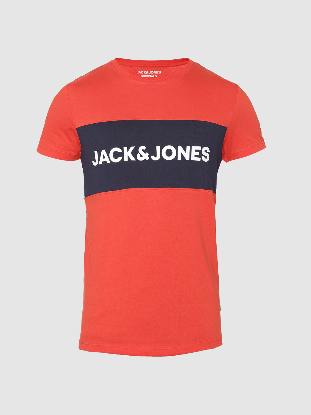 Red Text Print Crew Neck T-Shirt