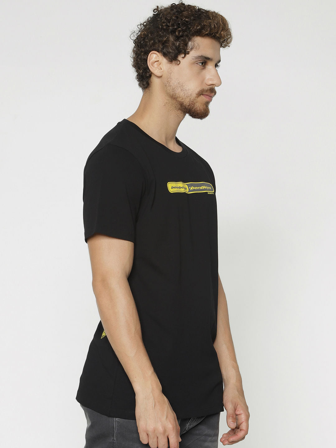 X Post Malone Black Printed Crew Neck T-Shirt