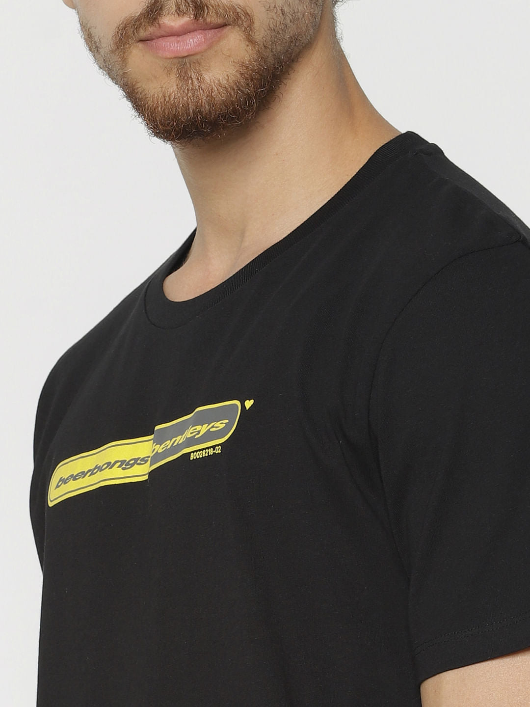 X Post Malone Black Printed Crew Neck T-Shirt