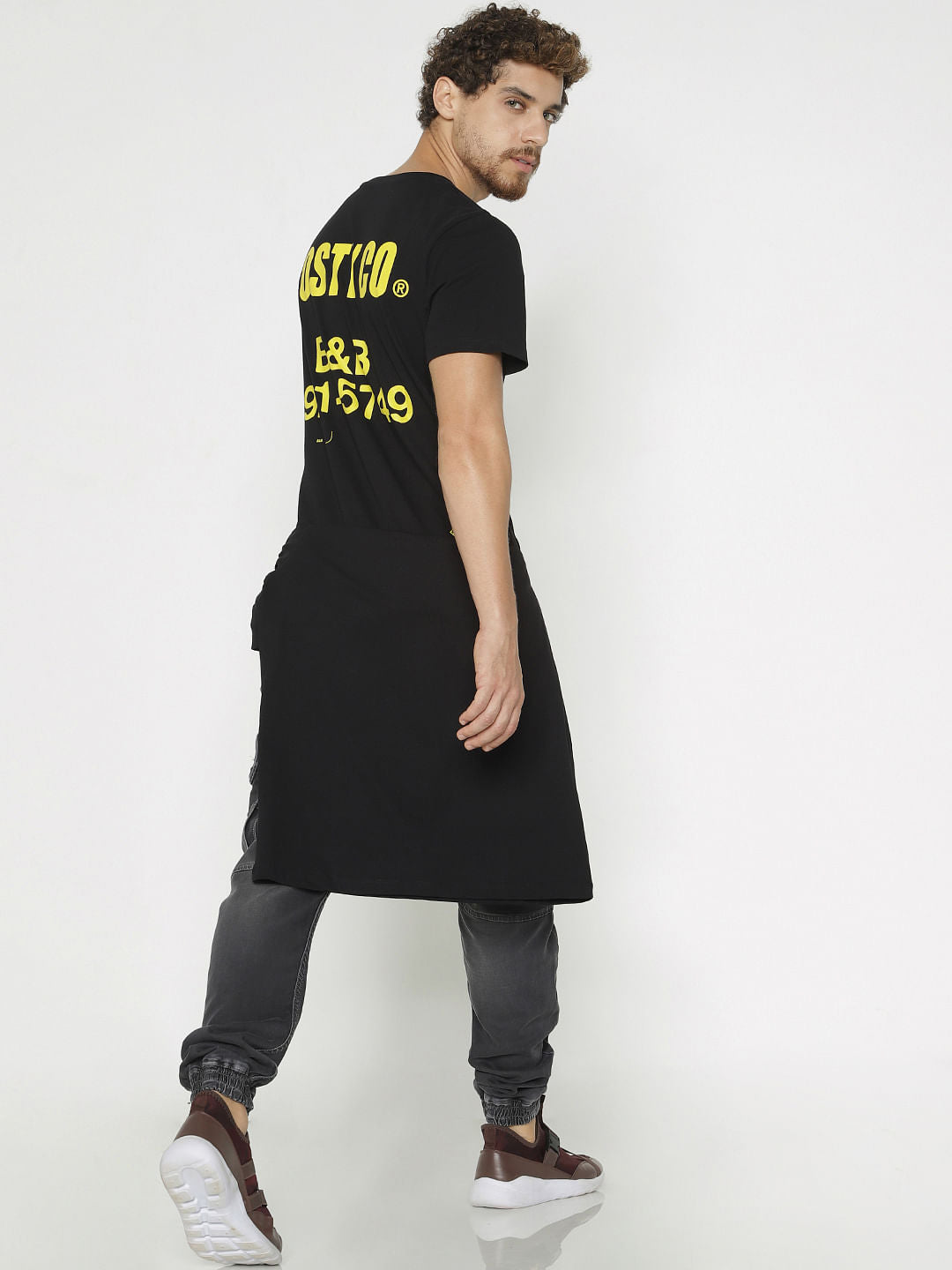 X Post Malone Black Printed Crew Neck T-Shirt