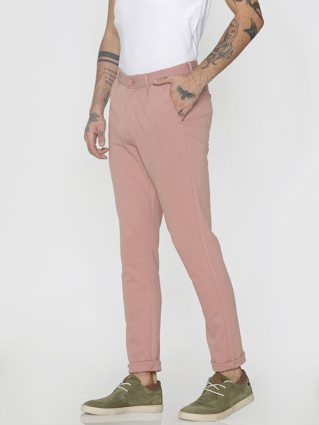 Pink Slim Fit Pants
