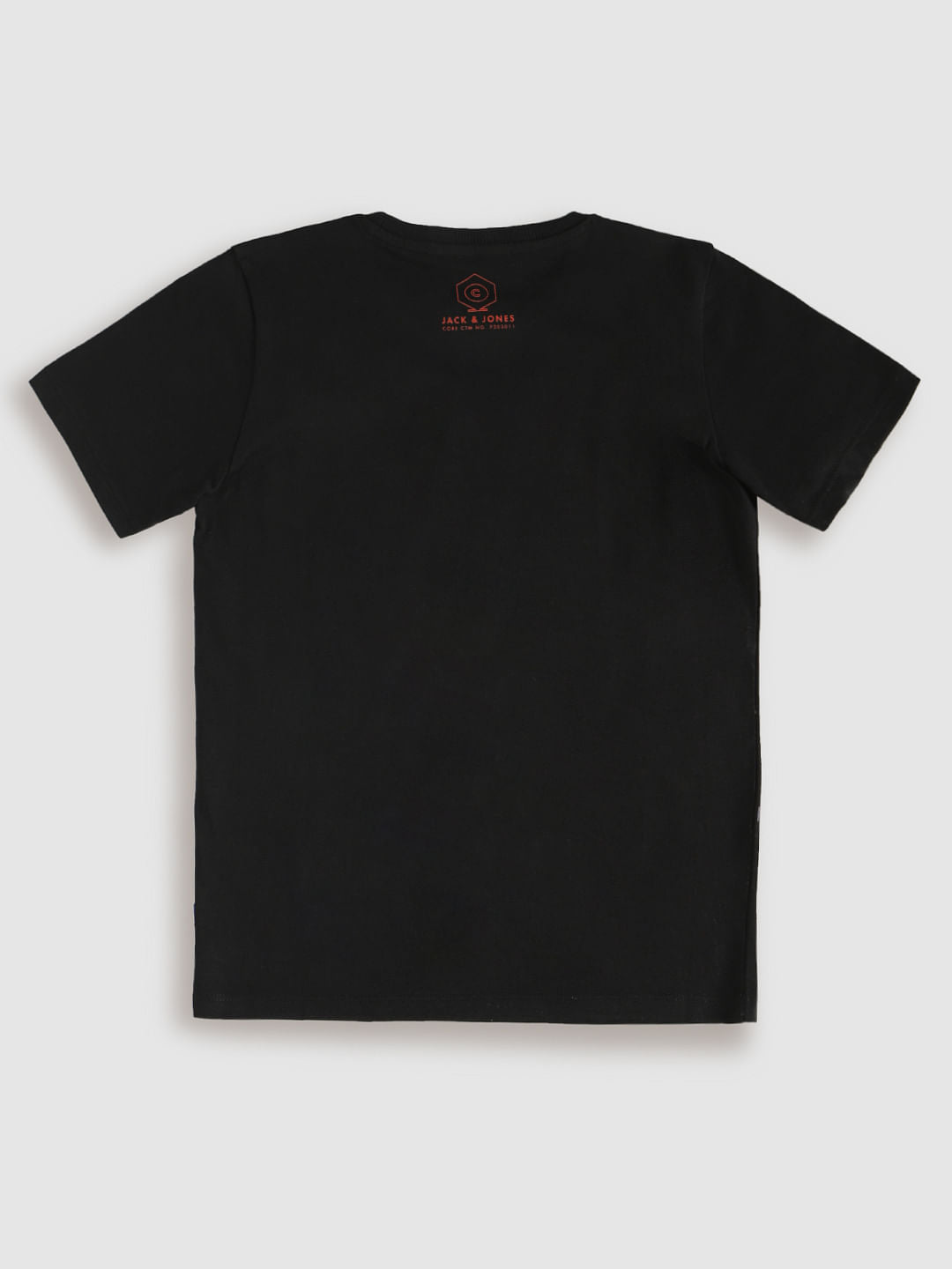 Boys Black Logo Print Crew Neck T-Shirt