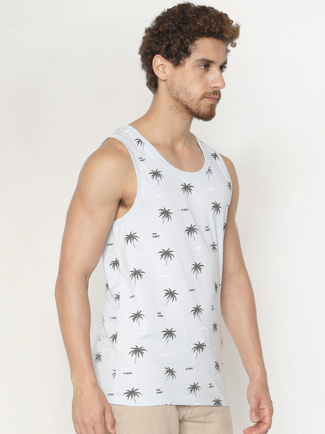 Blue All Over Print Tank Top