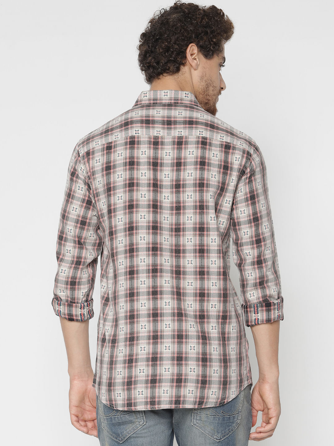 Brown Printed Full Sleeves Shirt