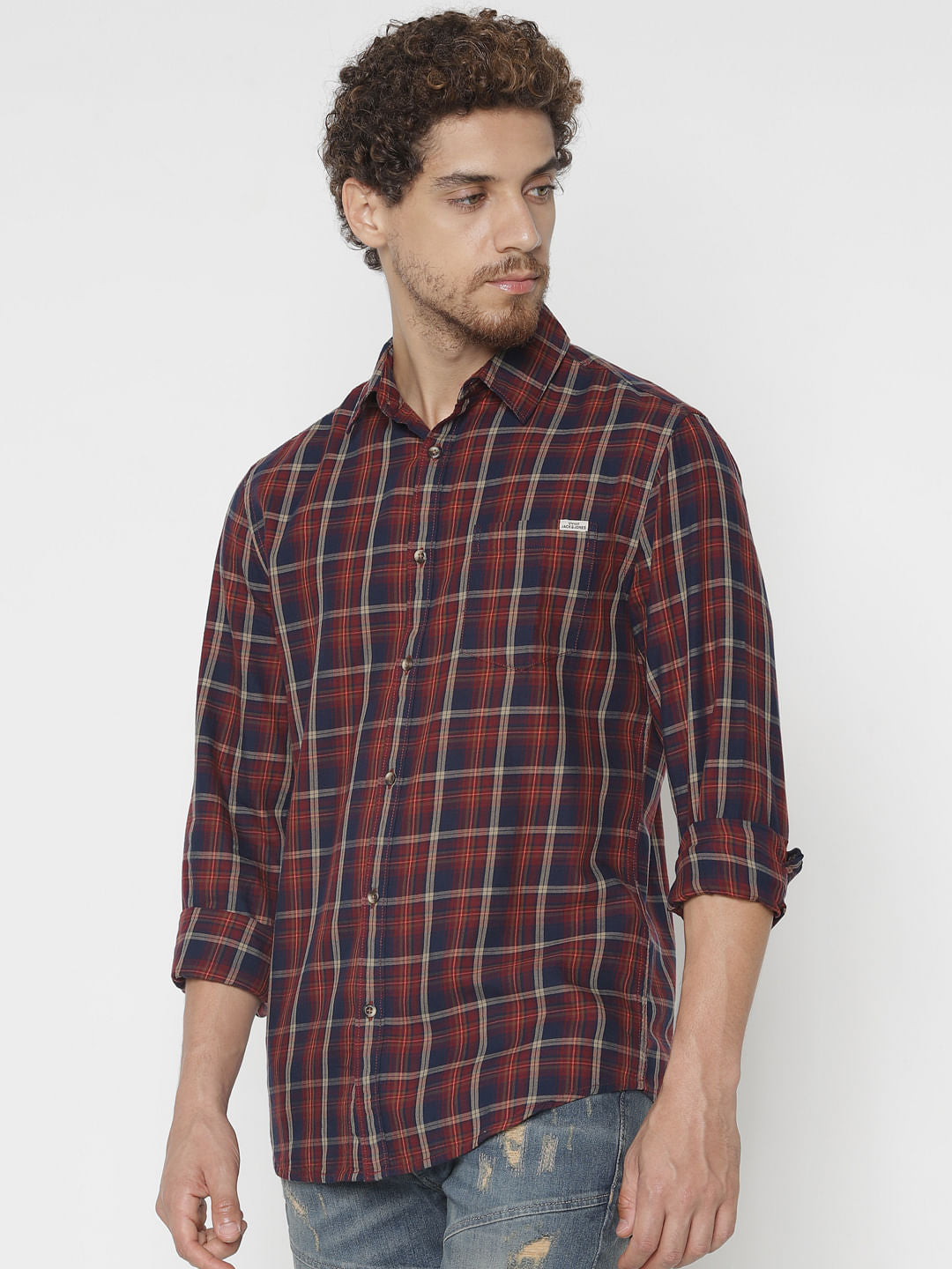 Red Check Full Sleeves Shirt