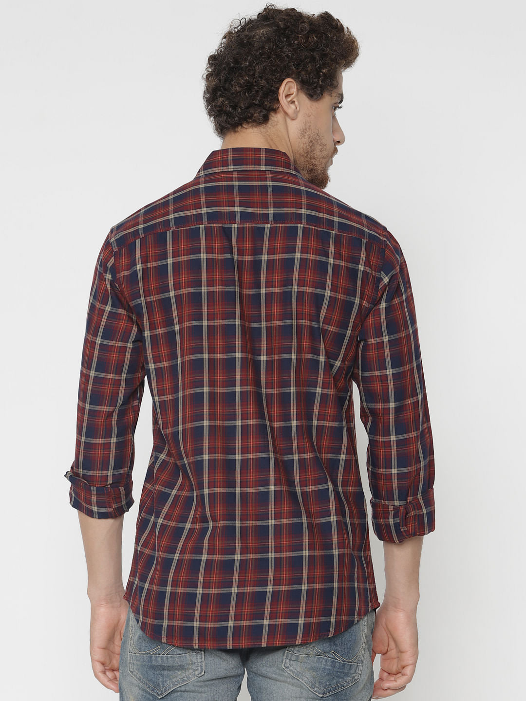 Red Check Full Sleeves Shirt