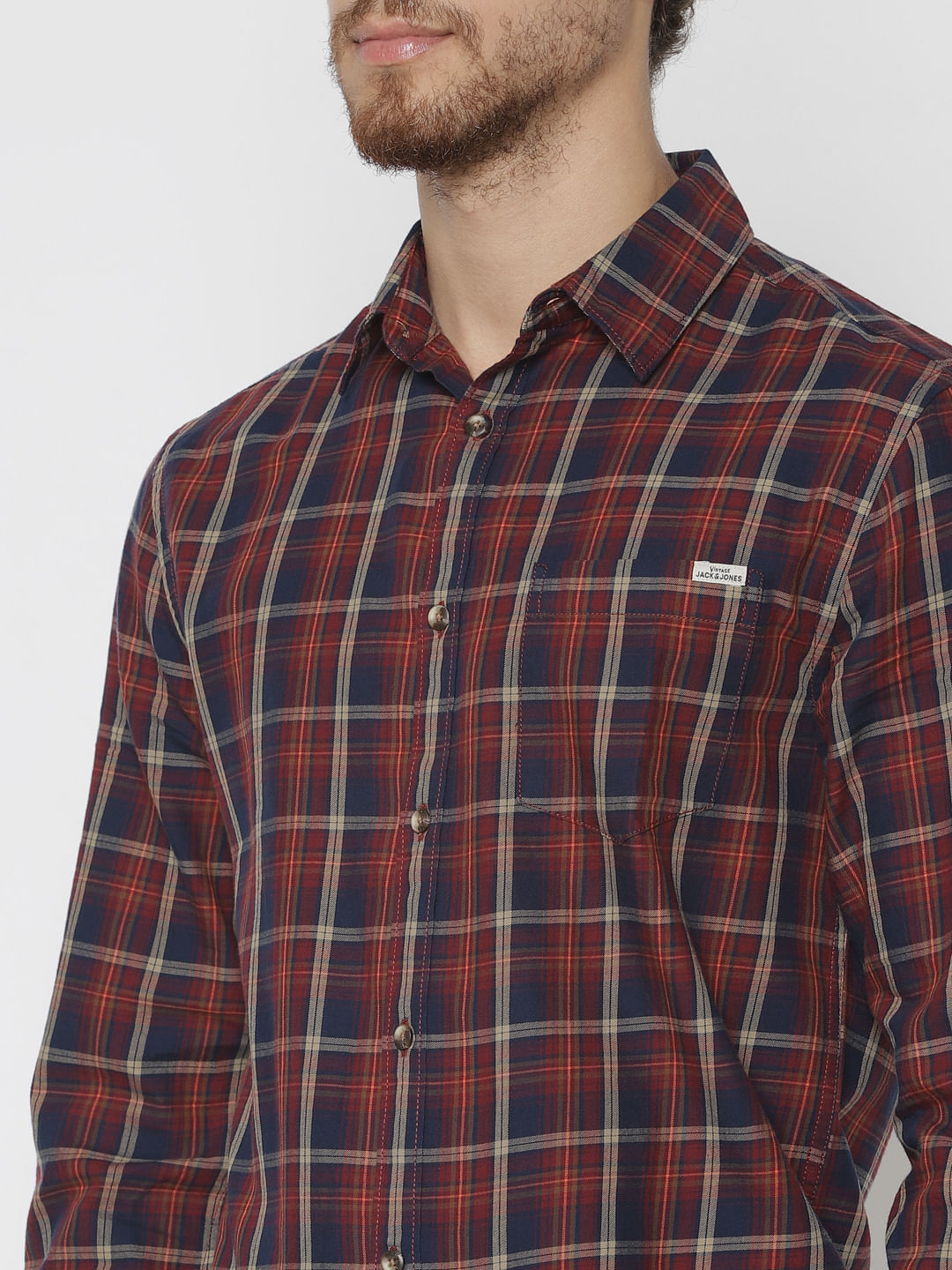 Red Check Full Sleeves Shirt