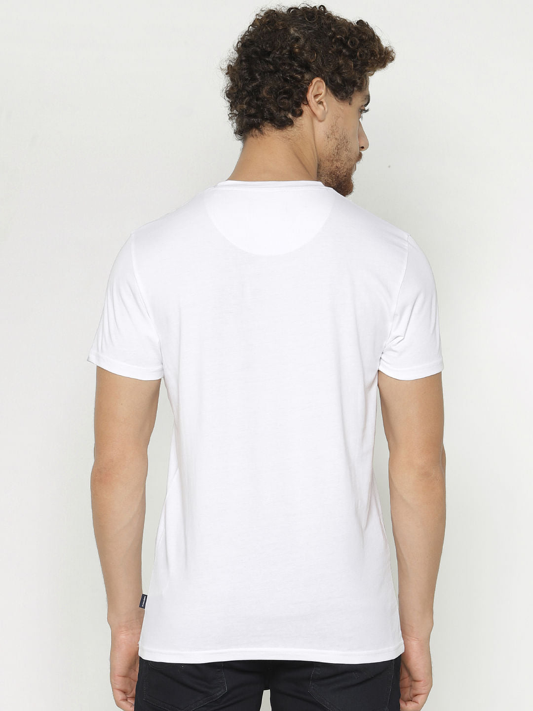 White Graphic Print Crew Neck T-Shirt