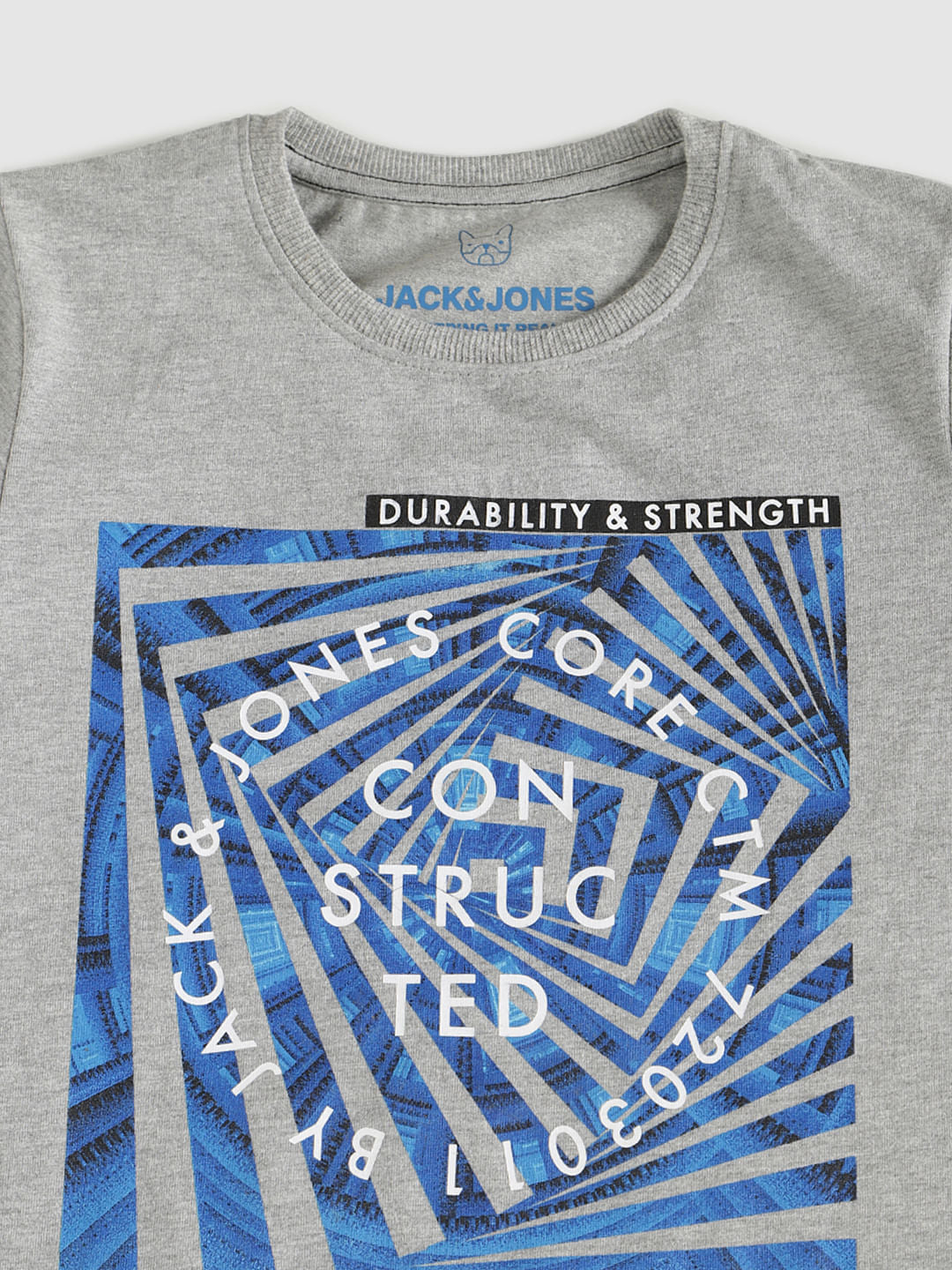 Boys Grey Graphic Print Crew Neck T-Shirt