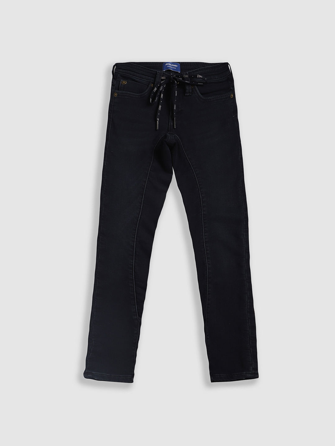 Boys Blue Drawstring Glenn Slim Fit Jeans