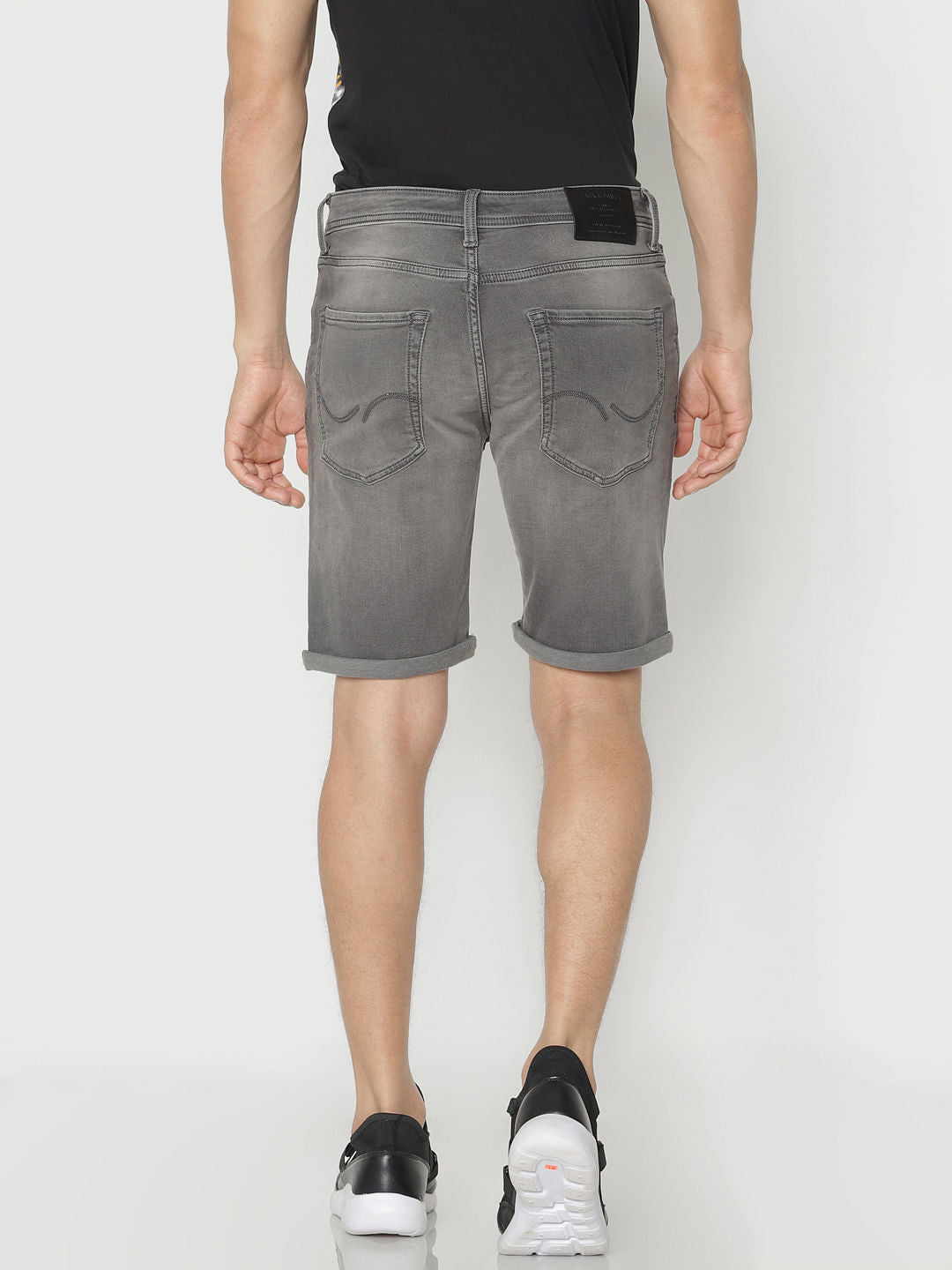 Grey Denim Shorts
