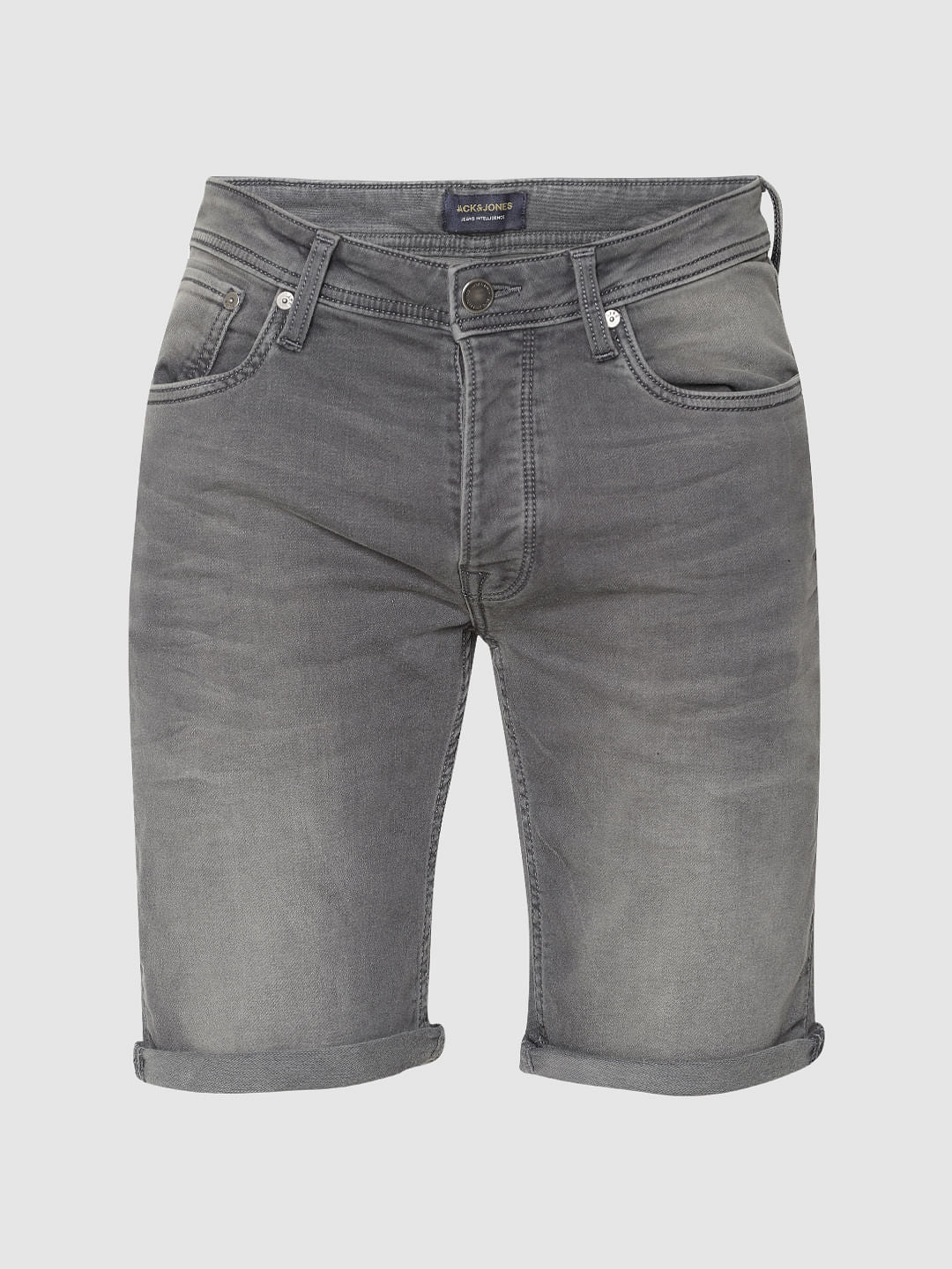 Grey Denim Shorts