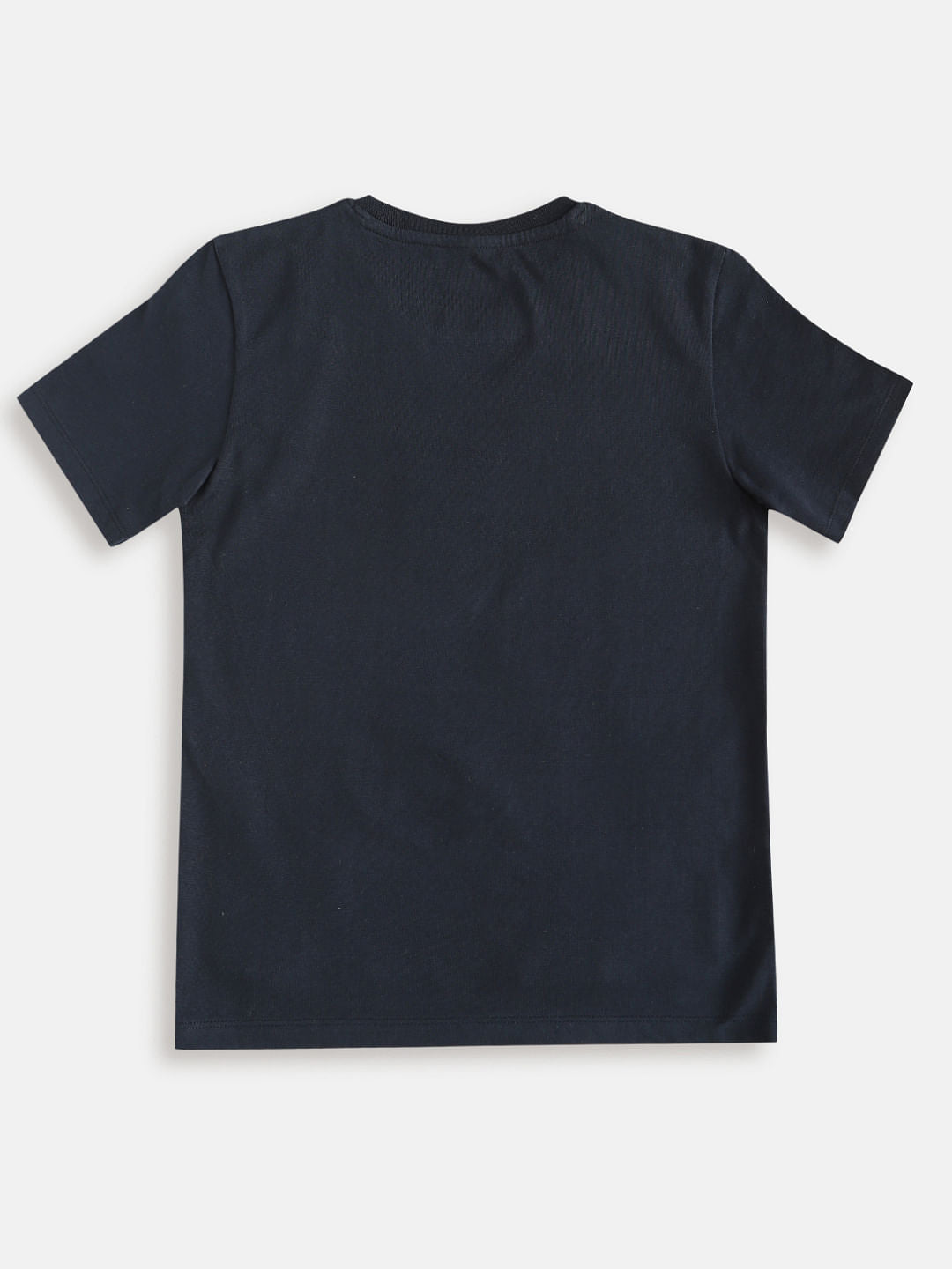Boys Black Graphic Print Crew Neck T-shirt