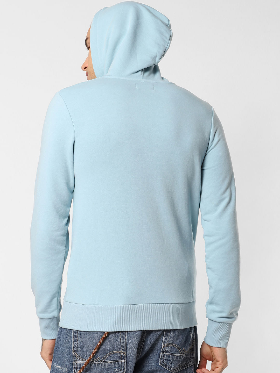 Light Blue Hooded Sweatshirt