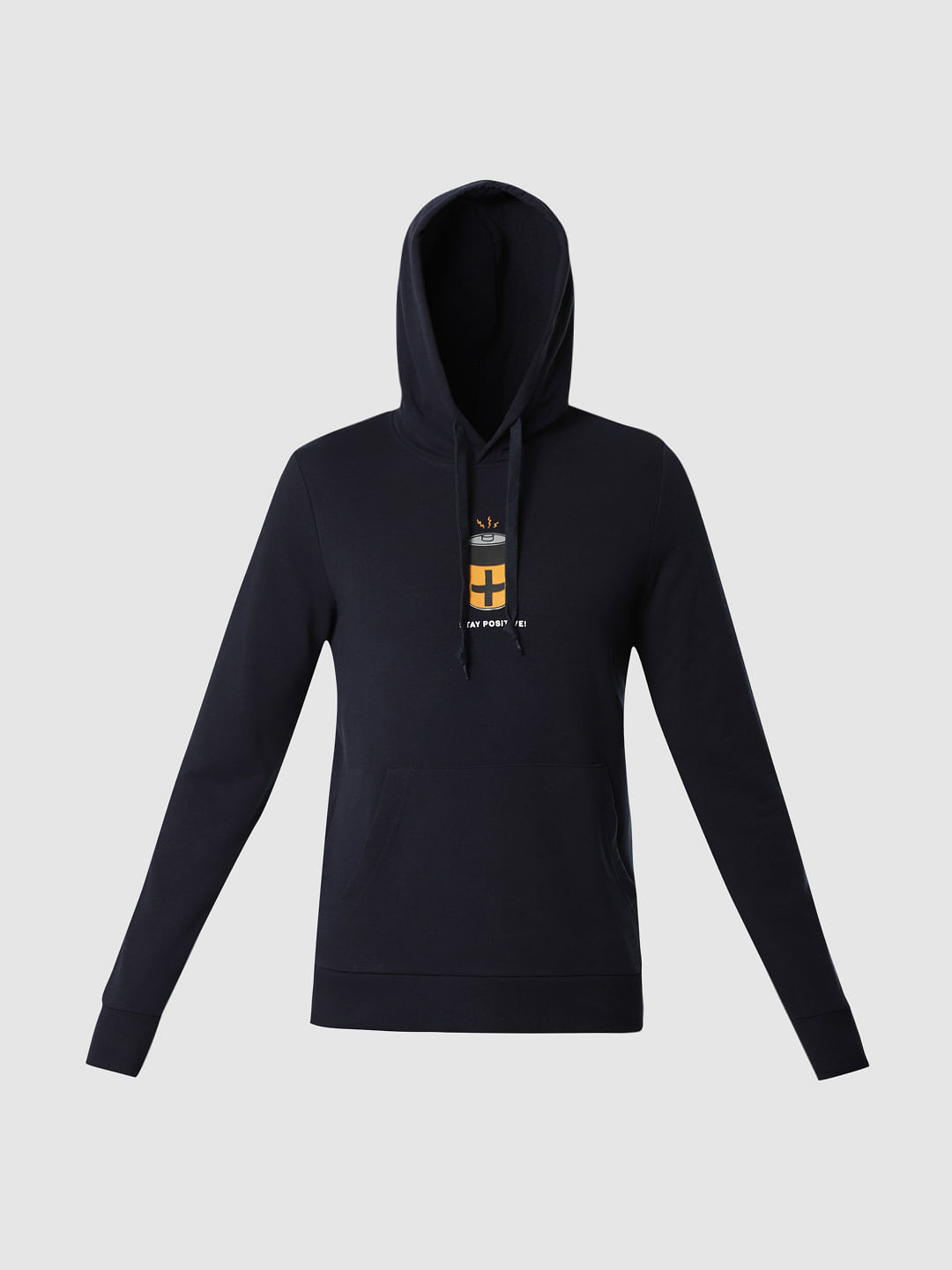 Navy Blue Hooded Sweatshirt