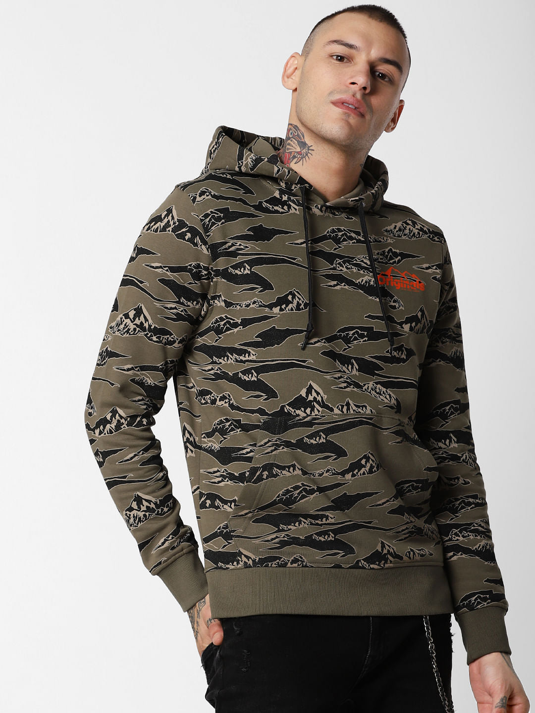 Green All Over Print Sweatshirt